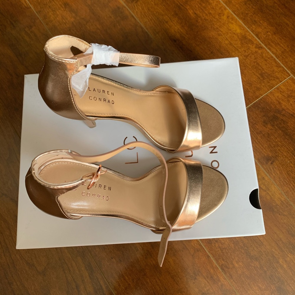 Rose gold high heels new